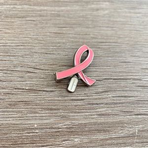 Clinique x Breast Cancer Dangle Enamel Pin